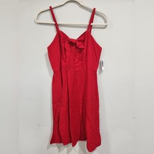 NWT Old Navy Red Strappy Dress with Bow